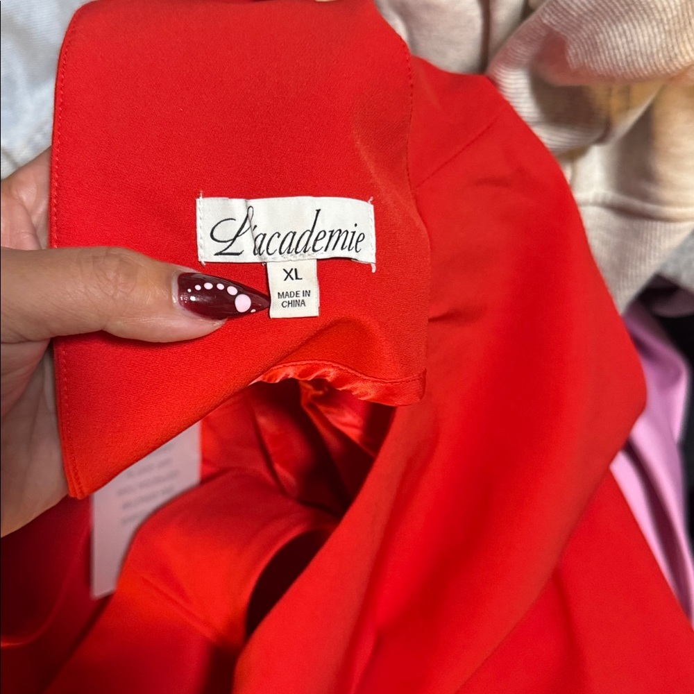 NWT REVOLVE L’Academie by Marianna Arley Dress in Red with Pockets and Low Back - Picture 4 of 4